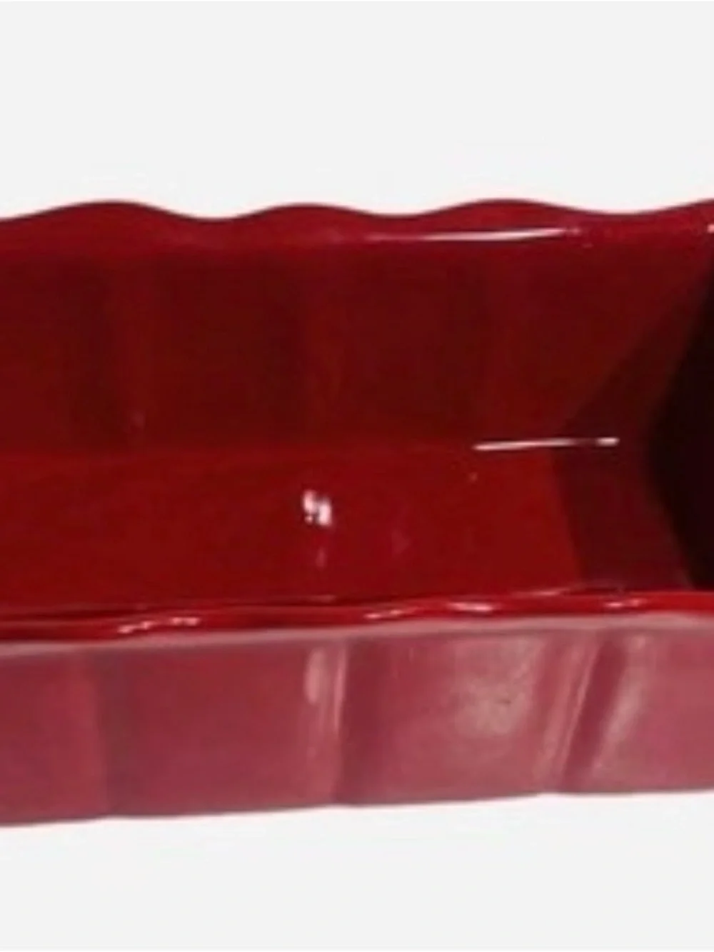 Princess House Red Ceramic Bench Planter